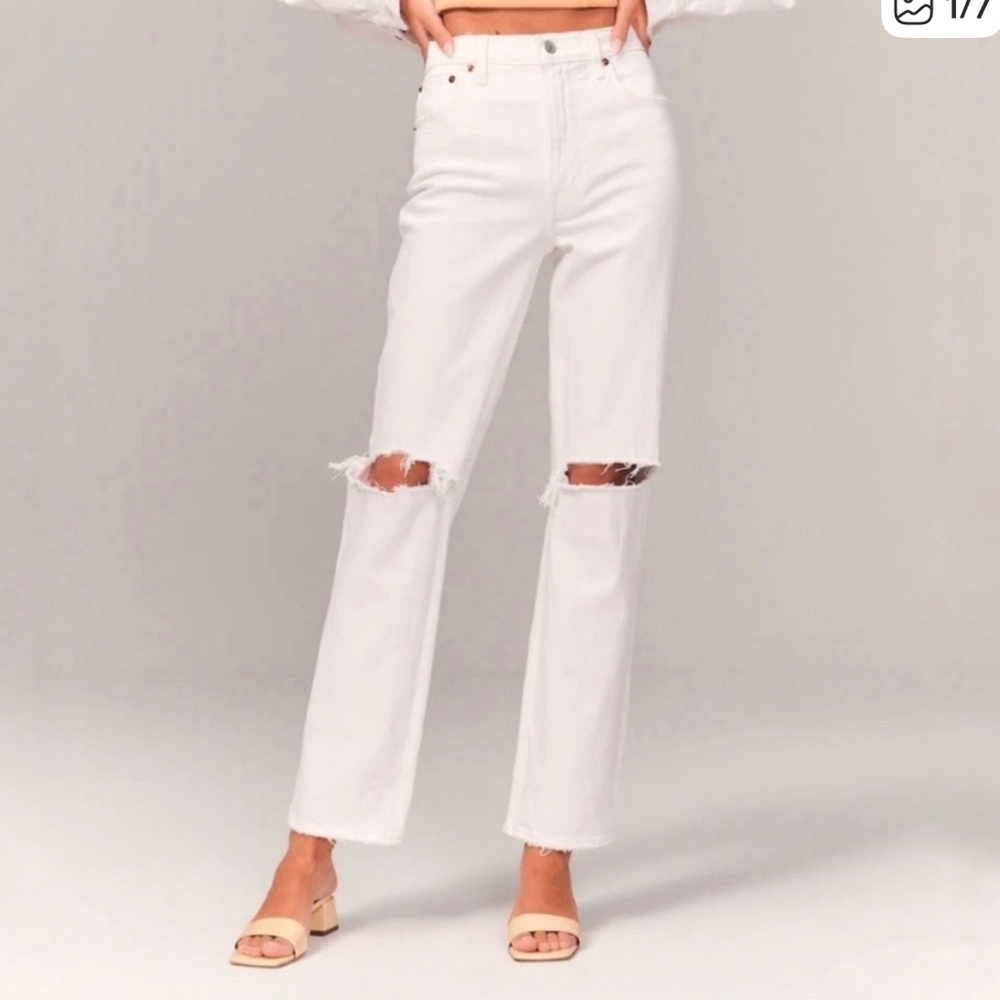 Abercrombie Ultra High Rise Ankle Straight Jeans
